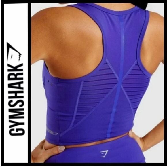 Gymshark Indigo Pro Perform Crop Top - Picture 2 of 7